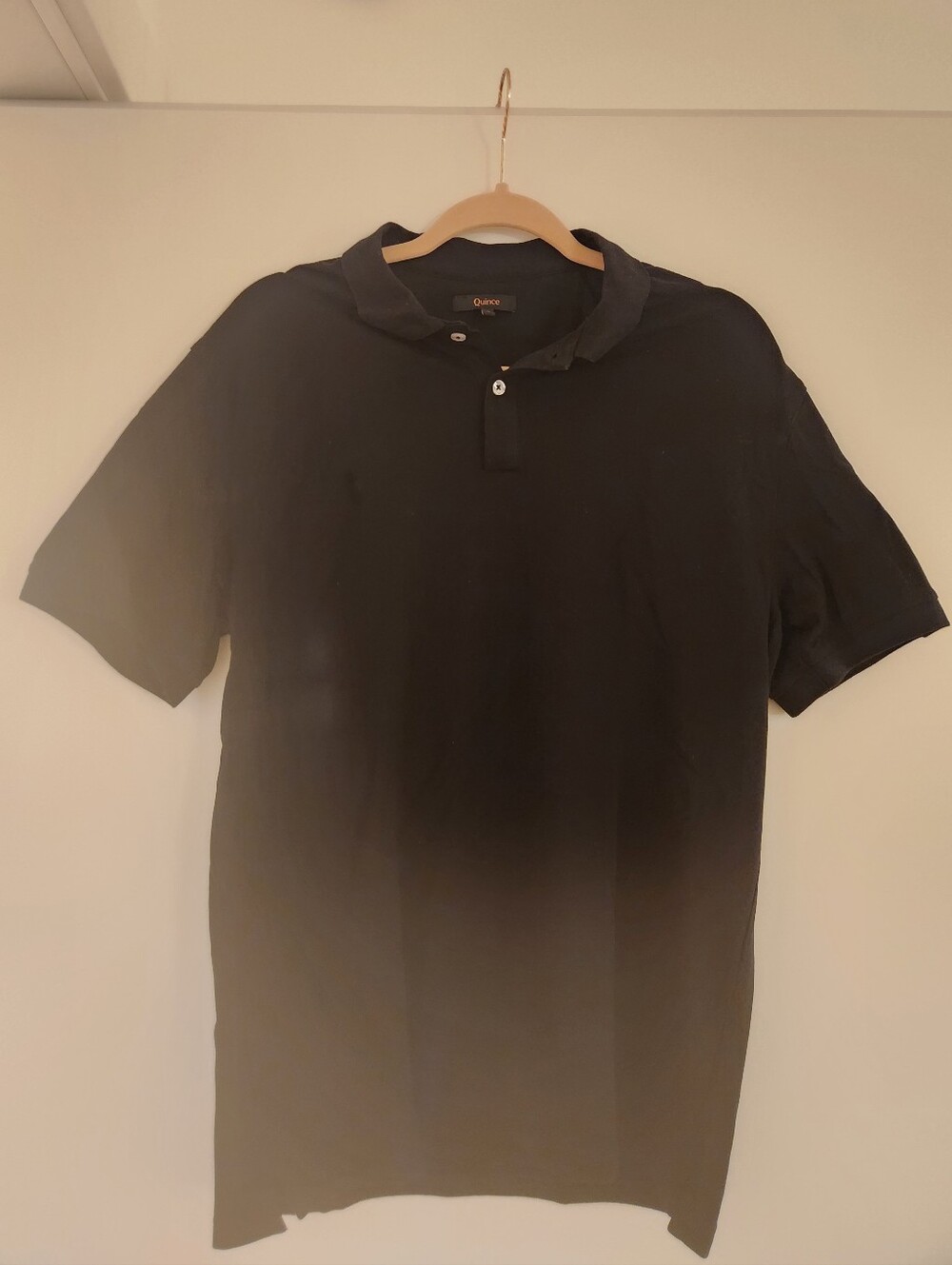 Quince Men’s Cotton Black Short-Sleeve Polo